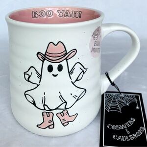 Cobwebs & Cauldrons Halloween Ghost Boo-Yah! Mug Cowgirl
